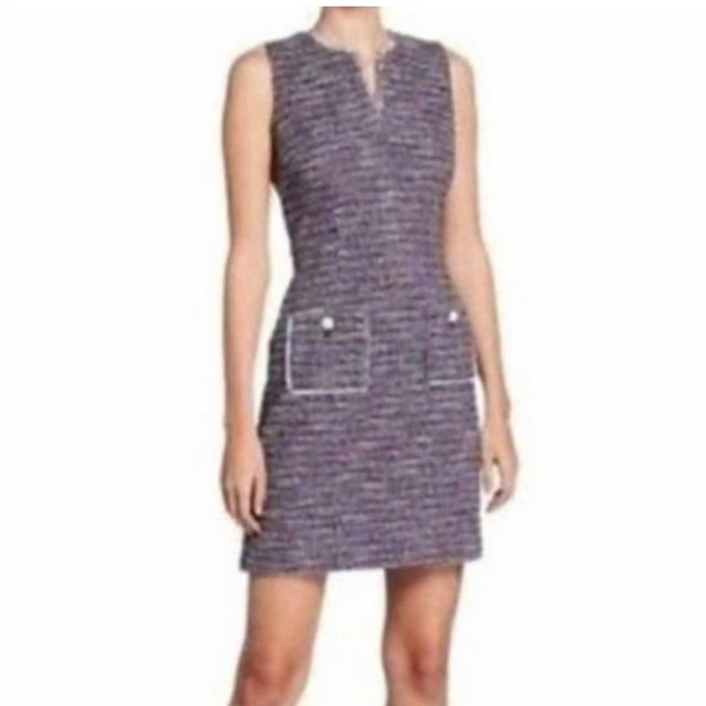 Karl Lagerfeld Paris Purple Camilo Tweed Sheath Mini Dress women 4 event office